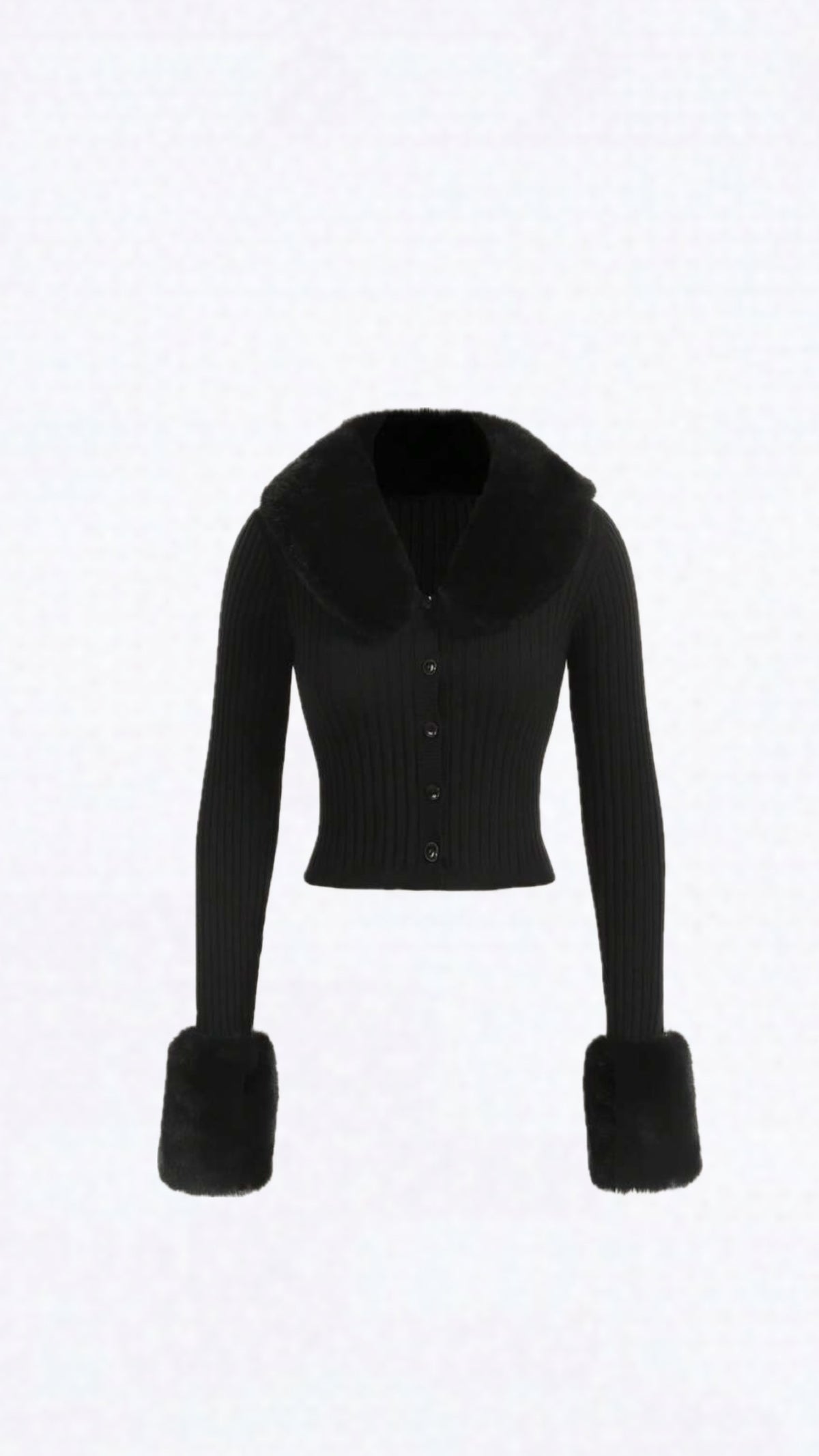 Adrielle cardigan fur black