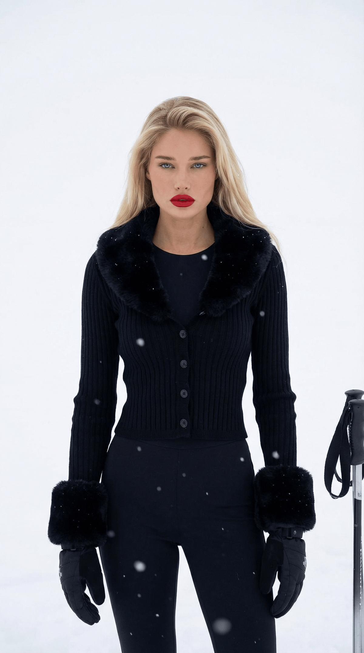 Adrielle cardigan fur black