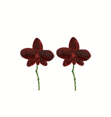 RED ORCHID earrings
