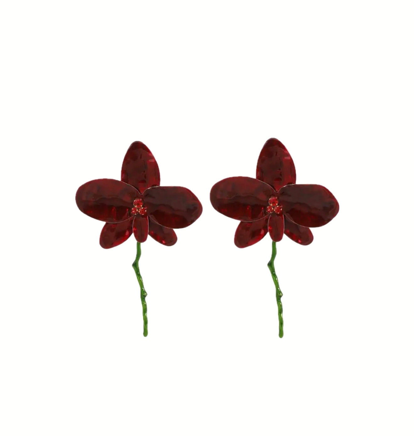 RED ORCHID earrings