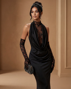 Elodie maxi dress with lace details