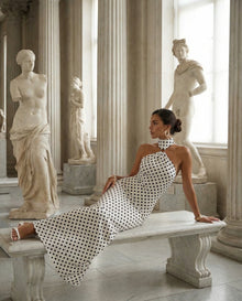 Clara polka maxi dress