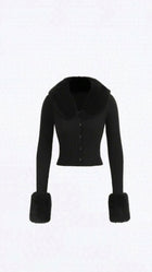 Adrielle cardigan fur black