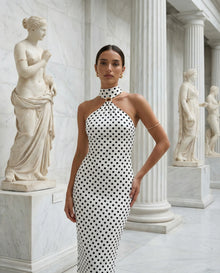 Clara polka maxi dress