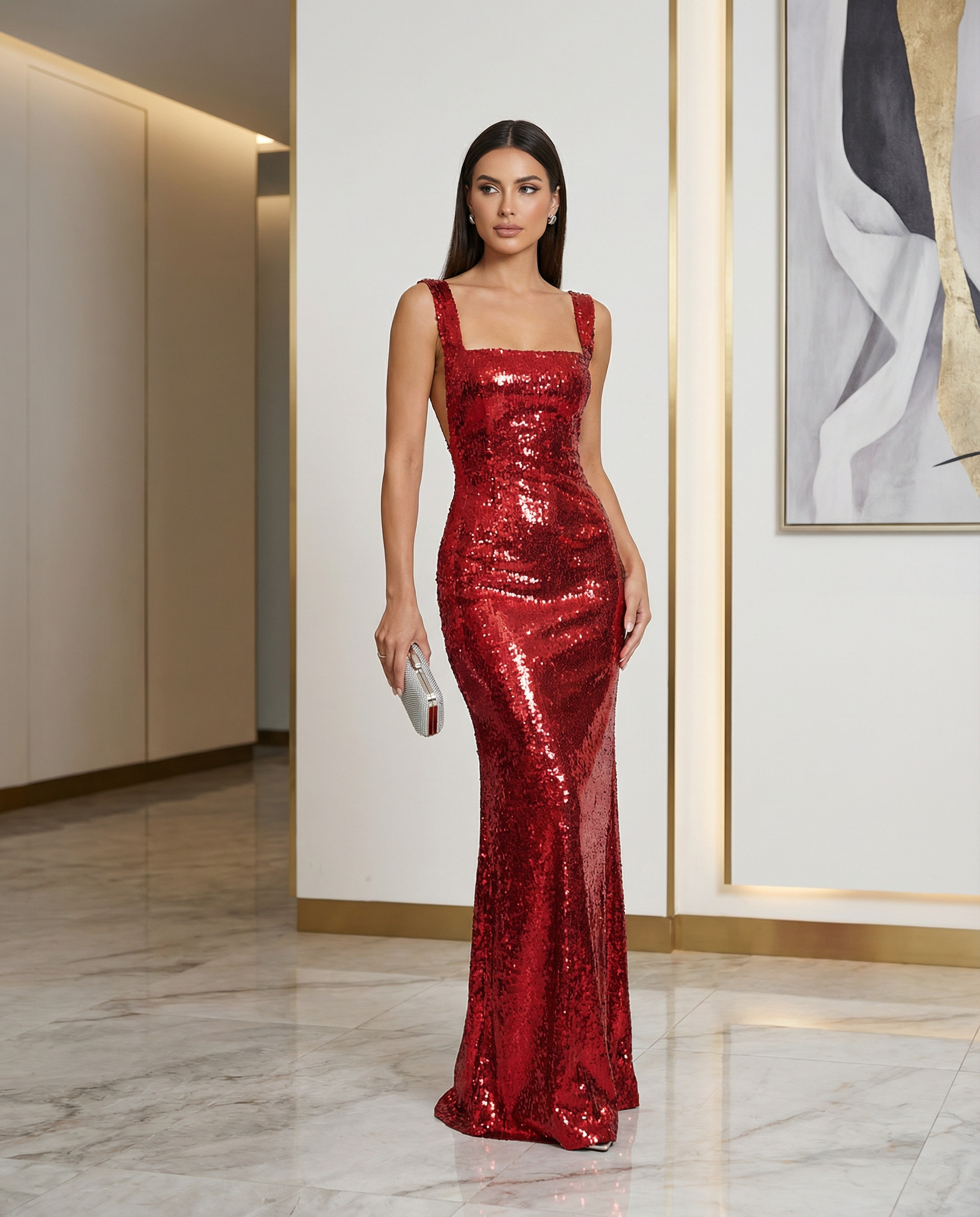 Cindy maxi dress - red