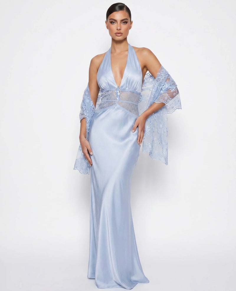 Vera maxi dress - baby blue