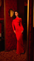 MARGOT maxi dress in red
