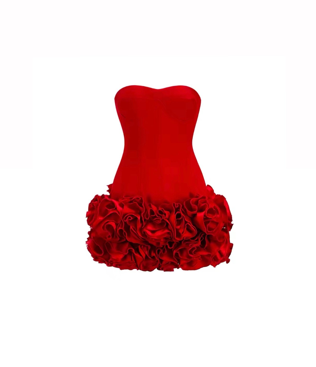 ROSA corset dress - red