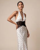 Juliette polka maxi dress