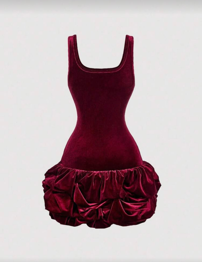 Vivian mini dress with fru fru