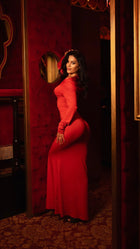 MARGOT maxi dress in red