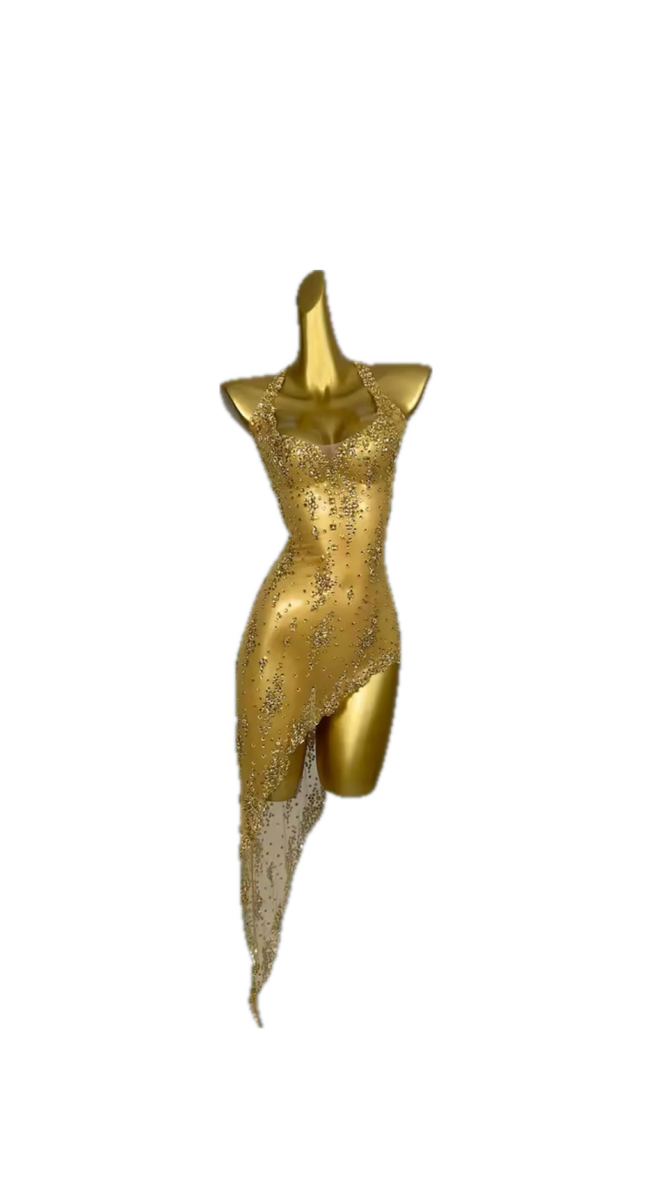 REGINA midi dress - gold