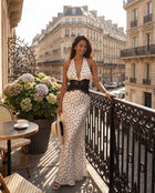 Juliette polka maxi dress