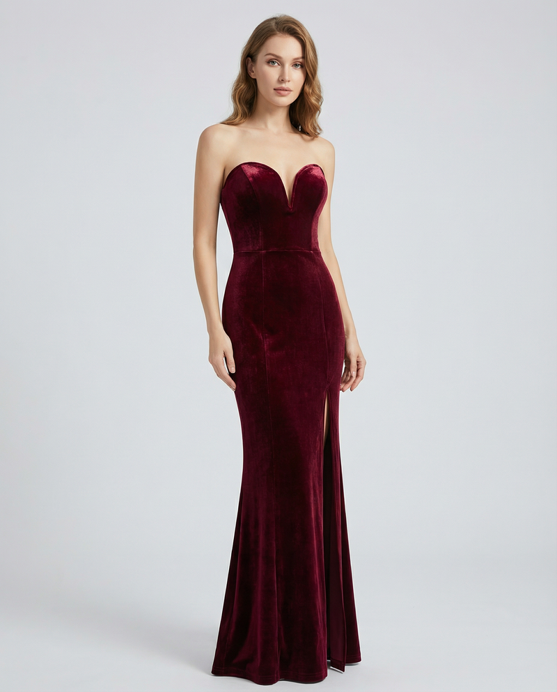 Chloe mini dress in rich velvet