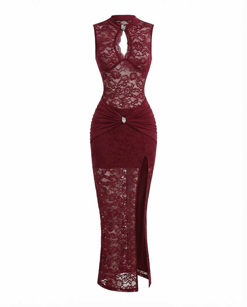 Josephine maxi dress with sophisticated lace