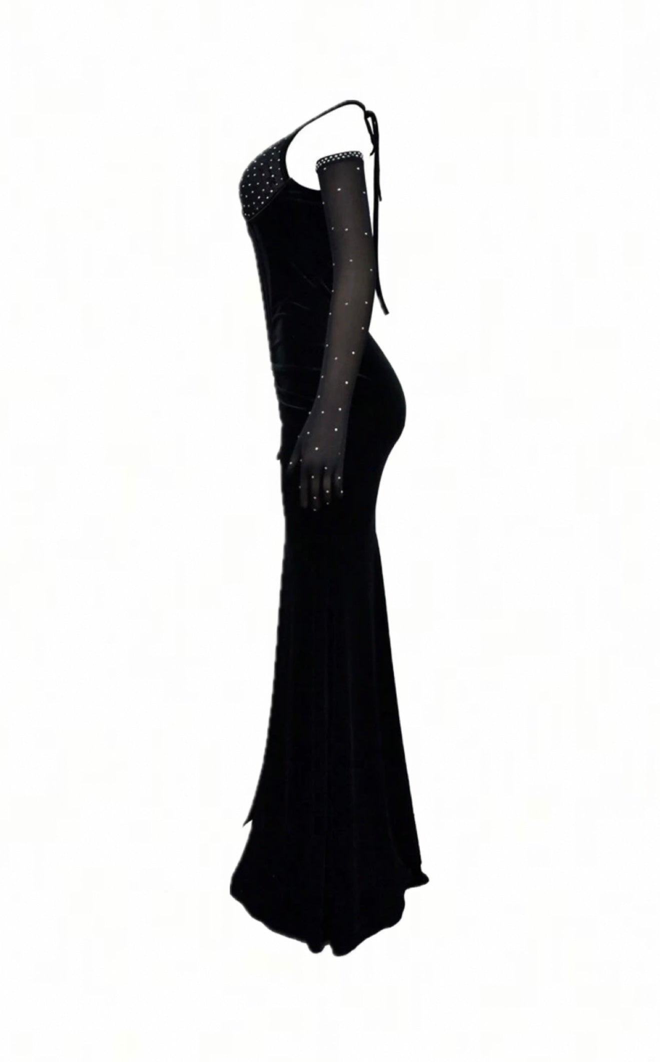 Noara maxi dress in velvet