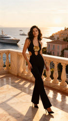 LILY golden flower JUMPSUIT