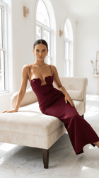 Isabelle maxi dress burgundy