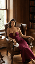 Isabelle maxi dress burgundy