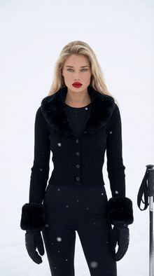 Adrielle cardigan fur black