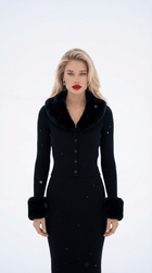 Adrielle cardigan fur black