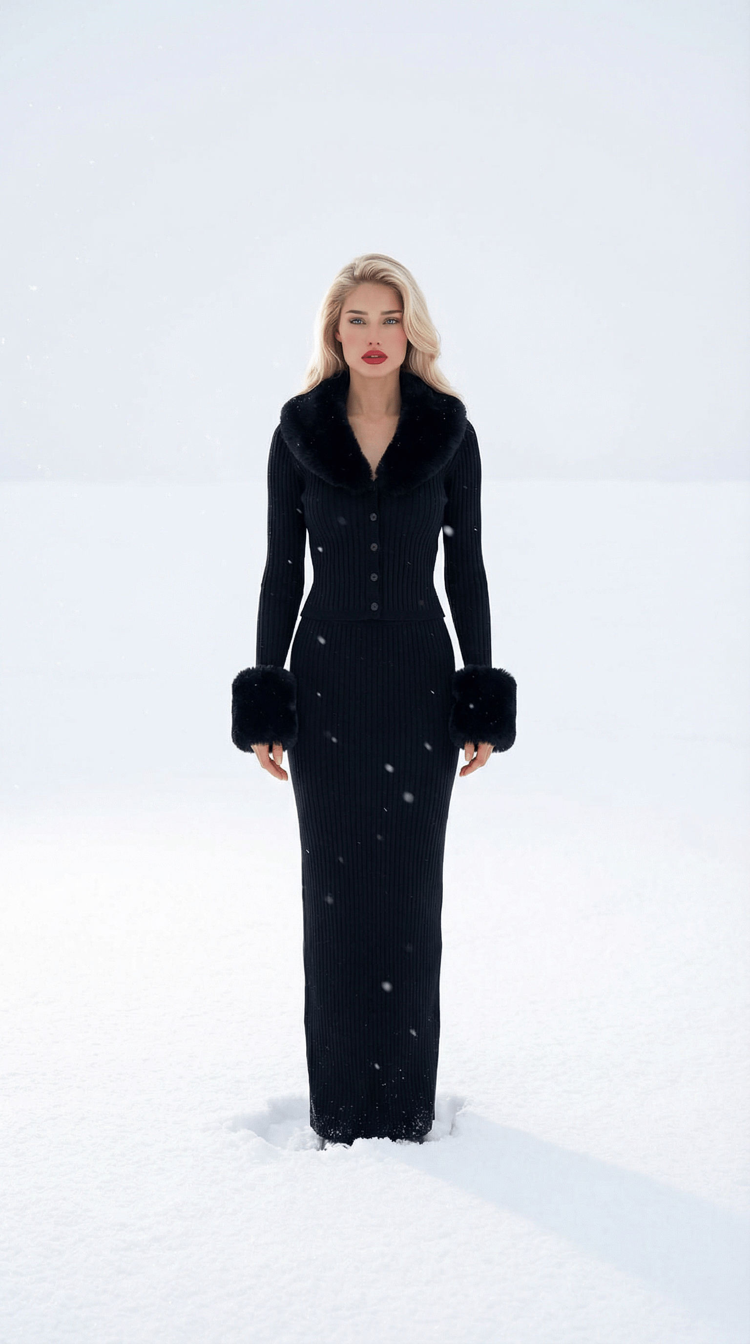 Adrielle cardigan fur black