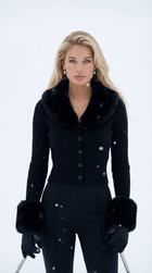 Adrielle cardigan fur black
