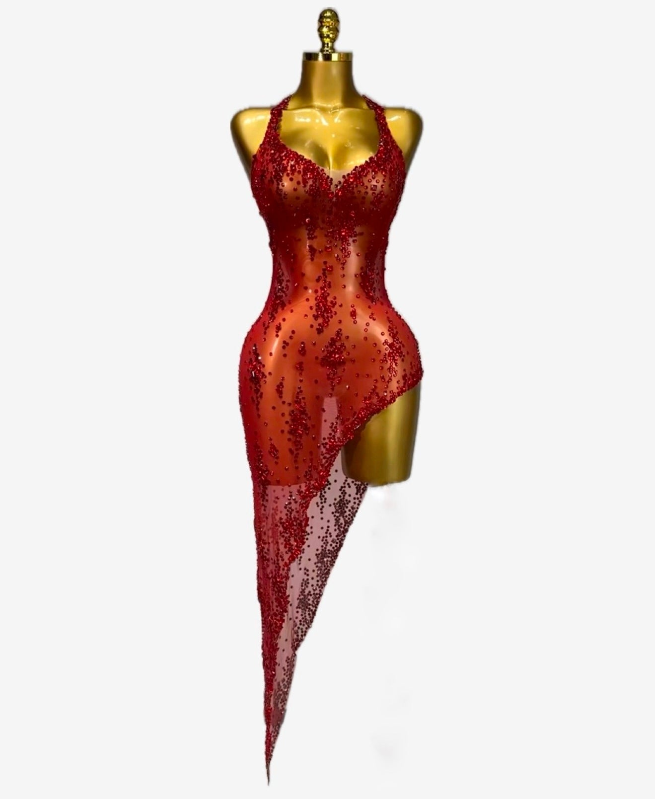 REGINA midi dress - red