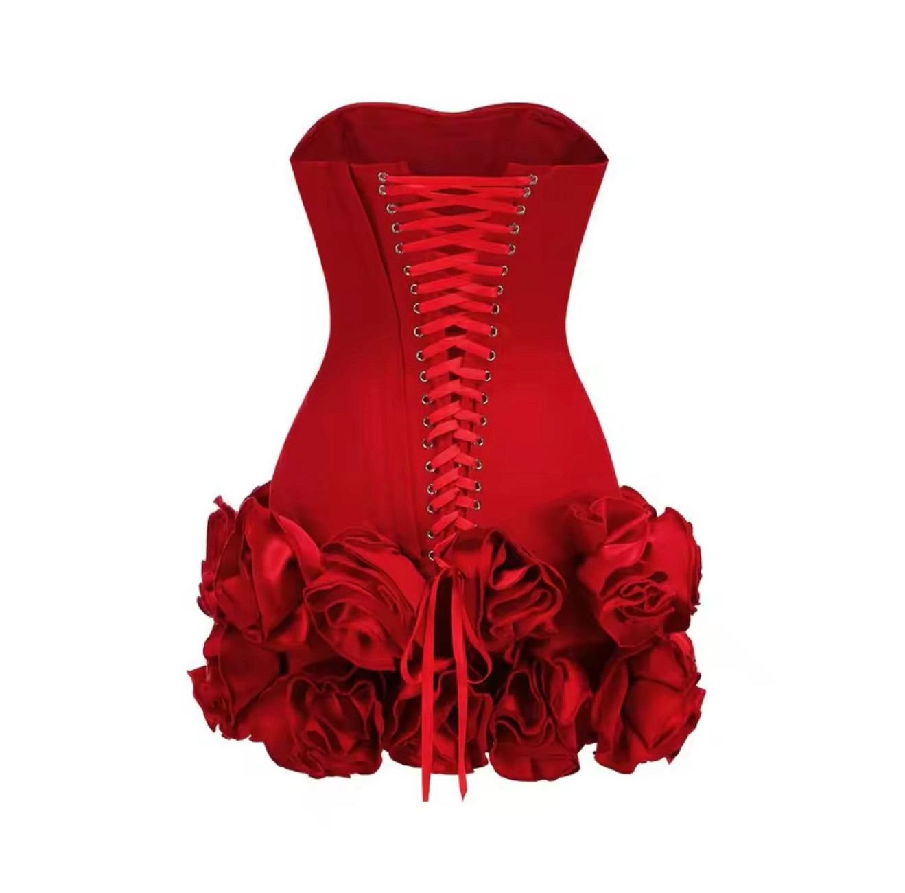 ROSA corset dress - red