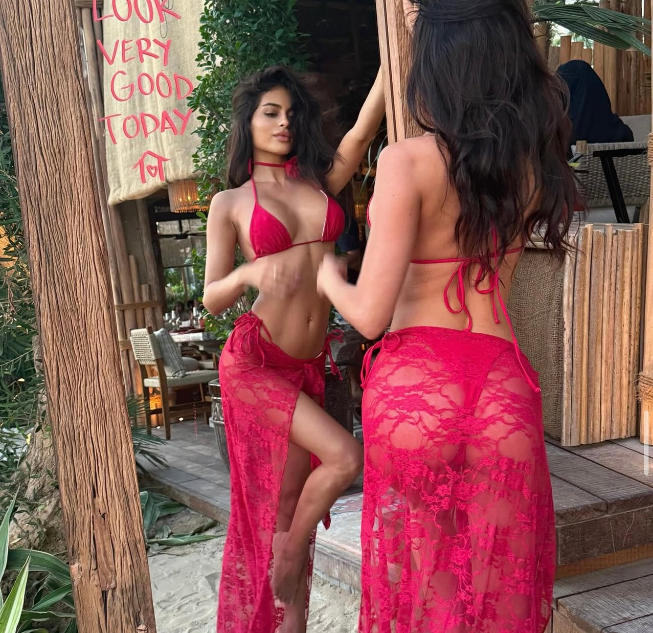 ISABELLA 3 pieces BIKINI set - red