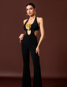 LILY golden flower JUMPSUIT
